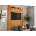 Ver imagem 1 de Painel Ripado de 1.80m para Tv até 75'' Cor Cinamomo
