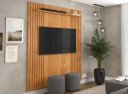 Ver imagem 1 de Painel Ripado de 1.80m para Tv até 75'' Cor Cinamomo