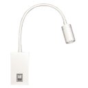 Ver imagem 1 de Arandela de Cabeceira Flexível Branca Led 3W 2700K Bivolt EMBU LED