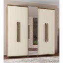 Ver imagem 1 de Guarda-Roupa Munique 5 Portas com Espelho Rv Freijó/Of White