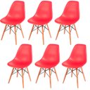 Ver imagem 1 de Kit 6 Cadeiras Eames Eifell 130pp Cor:vermelha