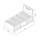 Ver imagem 4 de Cama Cômoda Solteiro Júlia com 5 Gavetas Rovere