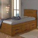 Ver imagem 1 de Cama Cômoda Solteiro Júlia com 5 Gavetas Rovere