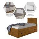 Ver imagem 3 de Cama Cômoda Solteiro Júlia com 5 Gavetas Rovere