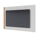 Ver imagem 5 de Painel para TV até 75 Polegadas Amalfi com LED Ripado - Off White Matte/Freijó