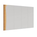 Ver imagem 6 de Painel para TV até 75 Polegadas Amalfi com LED Ripado - Off White Matte/Freijó