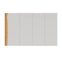 Ver imagem 7 de Painel para TV até 75 Polegadas Amalfi com LED Ripado - Off White Matte/Freijó