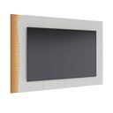 Ver imagem 4 de Painel para TV até 75 Polegadas Amalfi com LED Ripado - Off White Matte/Freijó