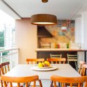 Ver imagem 3 de Lustre Pendente Madeira Redondo 50cm Adrilustres Mel