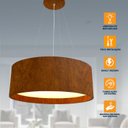 Ver imagem 1 de Lustre Pendente Madeira Redondo 50cm Adrilustres Mel