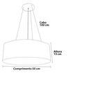 Ver imagem 4 de Lustre Pendente Madeira Redondo 50cm Adrilustres Mel