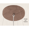 Lustre Pendente Madeira Redondo 50cm Adrilustres Mel - 5