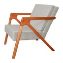 Ver imagem 2 de Conjunto 2 Poltronas Monalisa Com Braços de Madeira Linho Bege - LM DECOR