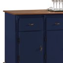 Ver imagem 2 de Balcão Buffet 4 Portas e 3 Gavetas com Pés Luiz XV 60635 Linz Móveis - Azul Petróleo/Imbuia
