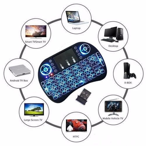 Mini Teclado S Fio Touchpad Mouse Smart Tv Pc Notebook Led - 4