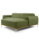Ver imagem 1 de Sofá com Chaise Lado Esquerdo 230cm Cocie Courino Verde - Sallar Home
