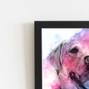 Ver imagem 2 de Quadro Cachorro Labrador Aquarela Tinta Moldura 20x30cm
