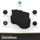 Ver imagem 4 de Kit 2 Poltronas com Sofá Curvo 2 Lugares Feijão Forma Orgânica Bouclé