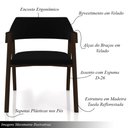 Ver imagem 3 de Kit 2 Cadeiras Sala de Jantar e Jogos Carteados Madeira Maciça Poker Veludo Preto/capuccino G42 - Gr