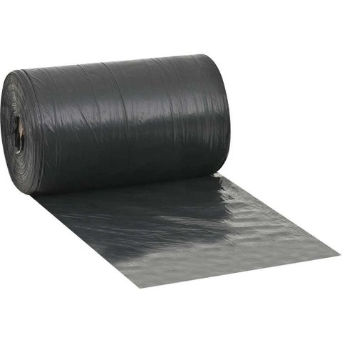 Lona Plástica Preta 4m x 110m 12kg Cobertura Impermeabilização Piso Chuva Preto