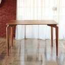 Ver imagem 2 de Mesa de Jantar Retangular 140cm Tampo Laminado Aura Marrom/Mel