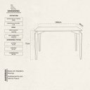 Ver imagem 3 de Mesa de Jantar Retangular 140cm Tampo Laminado Aura