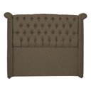 Ver imagem 1 de Cabeceira Estofada Sienna para Cama Box Queen 160 cm Linho Marrom