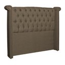 Ver imagem 2 de Cabeceira Estofada Sienna para Cama Box Queen 160 cm Linho Marrom