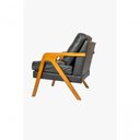 Ver imagem 6 de Kit 2 Poltronas Mona Luxo Madeira Maciça Corino Preto para Sala de Estar Decorativa Moderna