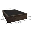 Ver imagem 3 de Cama Box Baú Viúva Sereneprime Suede Marrom 44x128x188