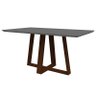 Mesa de Jantar Lectus Tampo Chanfrado 160x90 Amêndoa/Cinza - PR Móveis - 1
