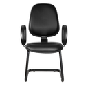 Ver imagem 2 de Cadeira Ágata Gerente Pé Contínuo Braço Corsa Courvin Preto