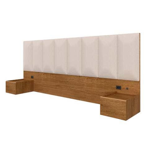 Cabeceira Suspensa Cama Queen Bulgária C/led 