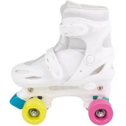 Patins Collors Branco 4 Rodas Tamanho Ajustável M(34-37) - 2