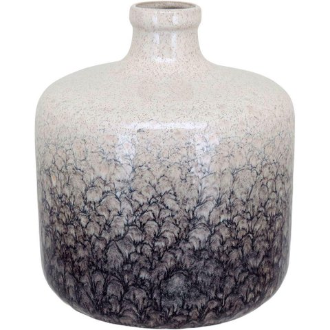 Vaso Decorativo Enfeite Casa Cerâmica 20x17x17cm Azul