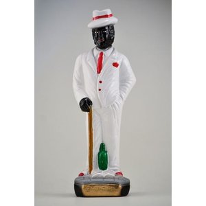 Imagem Ze Pilintra Com Bengala Escultura Gesso Estatua 20 Cm