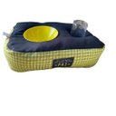 Ver imagem 1 de Almofada Porta Petiscos Pai Preto/Estampa Xadrez Amarelo