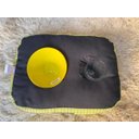 Ver imagem 2 de Almofada Porta Petiscos Pai Preto/Estampa Xadrez Amarelo