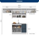 Ver imagem 4 de Cozinha Completa Modulada 4 Peças com Balcão para Pia sem Tampo Unna Yescasa Branco