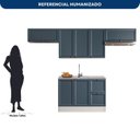 Ver imagem 5 de Cozinha Completa Modulada 4 Peças com Balcão para Pia sem Tampo Unna Yescasa Branco