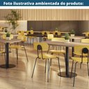 Ver imagem 7 de Kit 4 Cadeiras New York Fratini Revestido em Poliuretano (pu) Mostarda Base Aço Carbono Preto