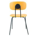 Ver imagem 5 de Kit 4 Cadeiras New York Fratini Revestido em Poliuretano (pu) Mostarda Base Aço Carbono Preto