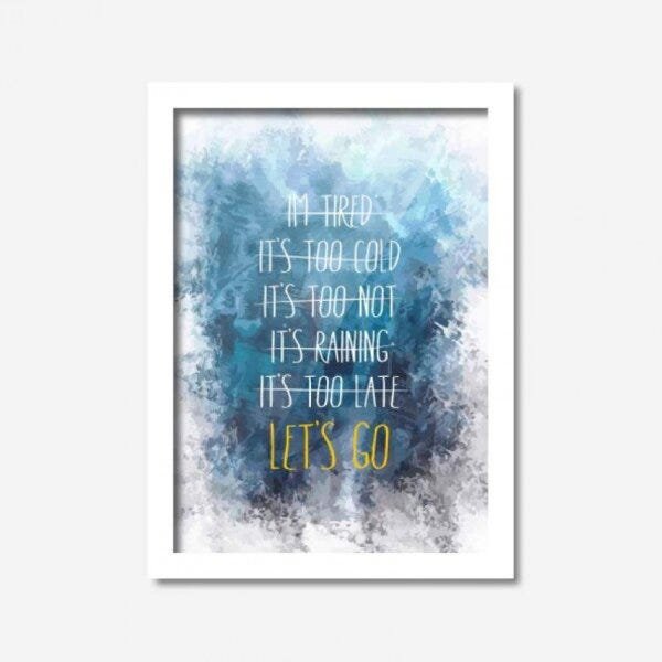 Quadro Decorativo Let's Go 33cmx24cm Los Quadros - 1