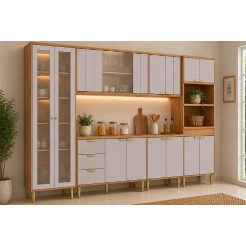 Cozinha Completa 6 Peças Elena CZ549 Cinamomo/Off White MGM