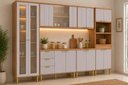 Ver imagem 1 de Cozinha Completa 6 Peças Elena CZ549 Cinamomo/Off White MGM