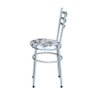Cadeira para Mesa Epoxi Cinza Assento Floral:floral Branco - 3