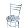 Cadeira para Mesa Epoxi Cinza Assento Floral:floral Branco - 4