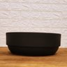 Vaso Baixo Decorativo de Cerâmica Ikebana Preto Fosco - 1