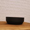 Vaso Baixo Decorativo de Cerâmica Ikebana Preto Fosco - 3