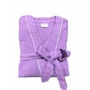 Ver imagem 1 de Roupão Piquê Adulto com Viés 100% Algodão Briza (5009) - G - Lilás